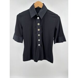 Anne Fontaine Top Blouse Mother Of Pearl Sz 40 Quiet Luxury Old Money Chic